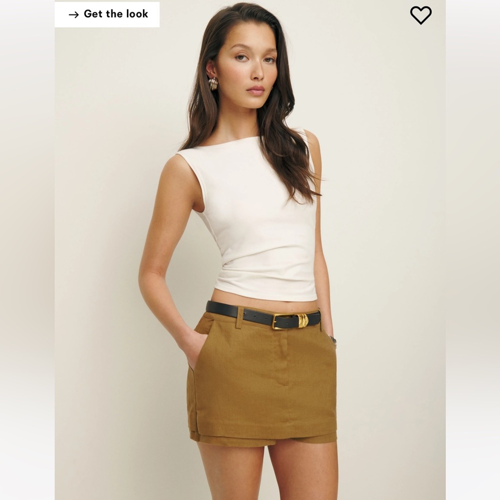 Parker linen skort in ginger NWT